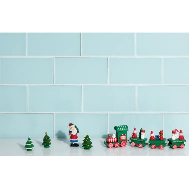 3'' W x 6'' L Glass Peel and Stick Subway Tile