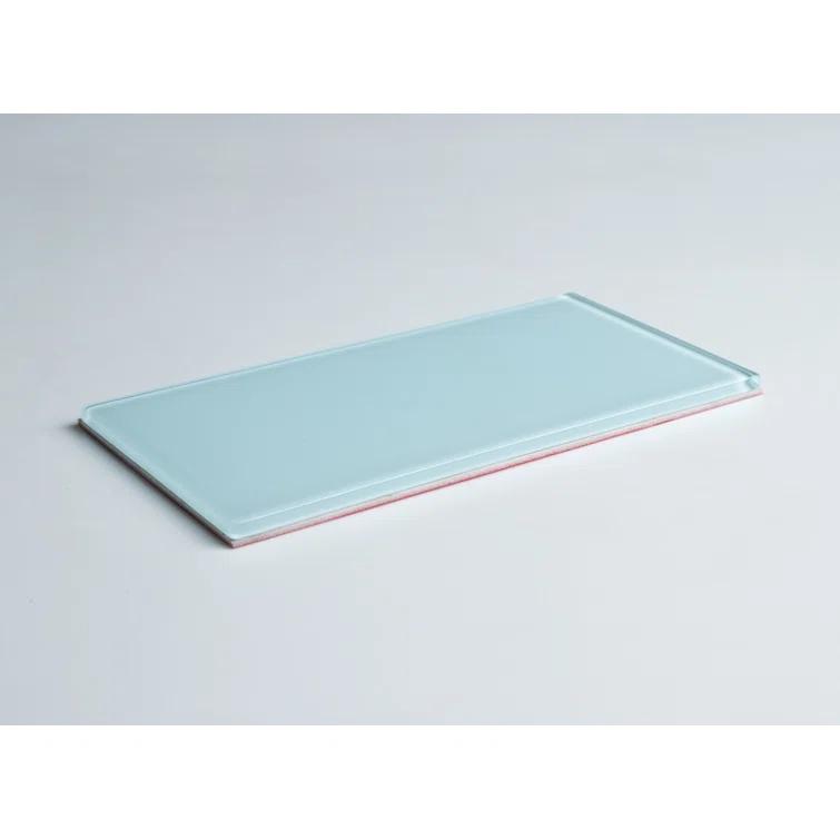 3'' W x 6'' L Glass Peel and Stick Subway Tile
