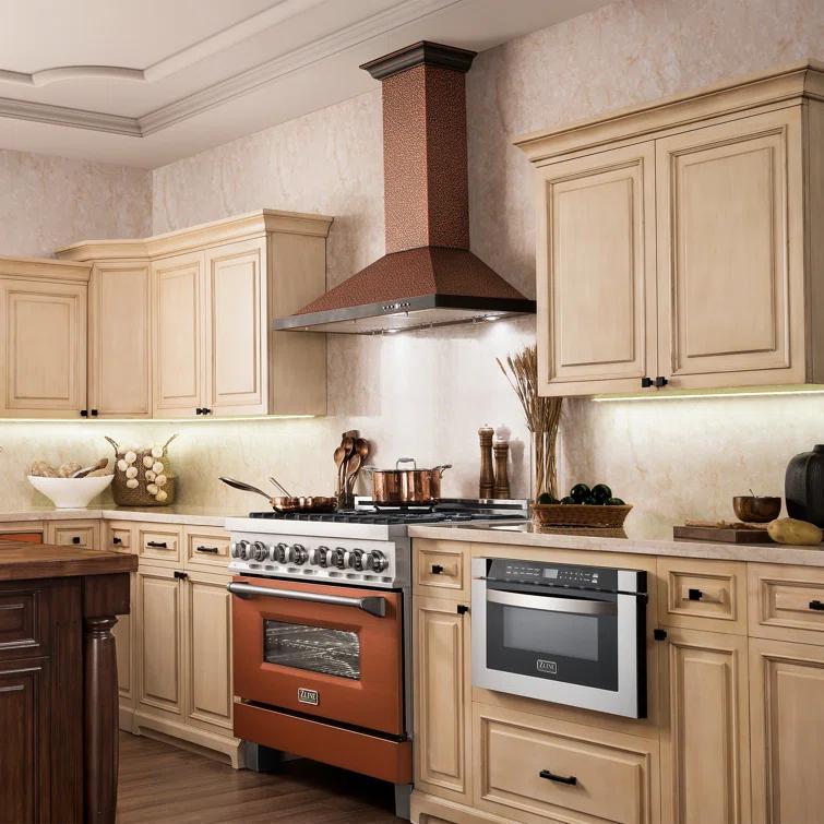 Satin ZLINE 30 in. Designer Series Satin Stainless Steel Convertible Vent Wall Mount Range Hood