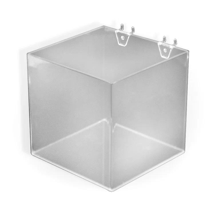 8" Cube Bin for Pegboard or Slatwall, 4-Pack