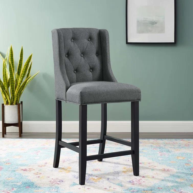 Modway Baronet Tufted Button Upholstered Fabric Stool