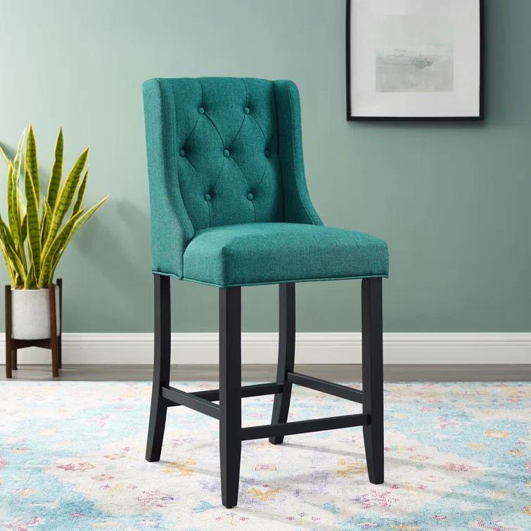 Modway Baronet Tufted Button Upholstered Fabric/Faux Leather Stool