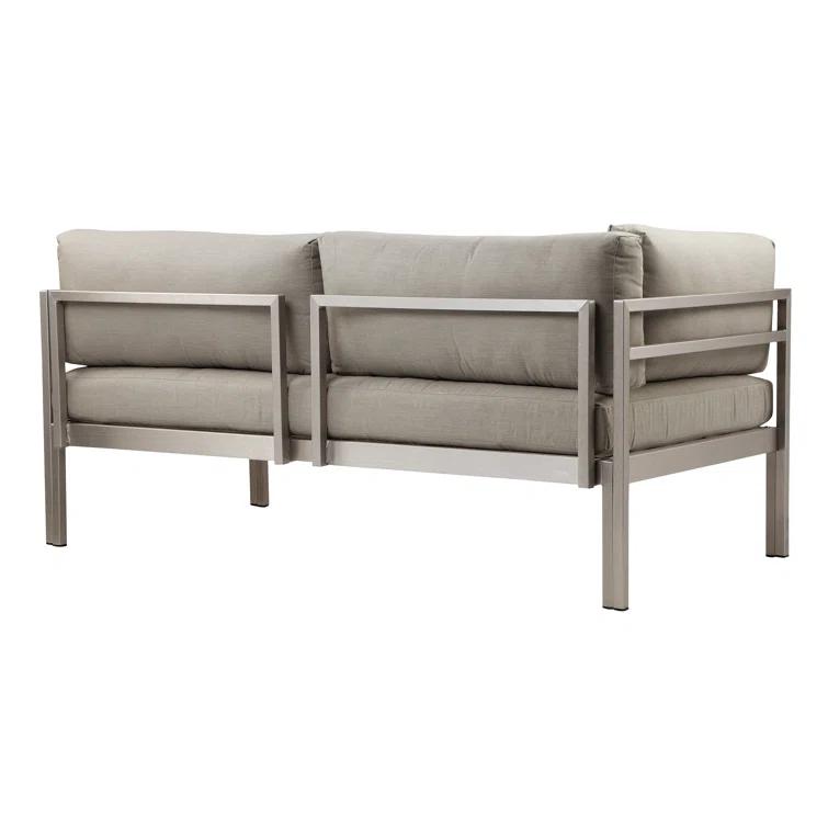 Ramsey 65'' Powder Coated Aluminum Outdoor Sofa