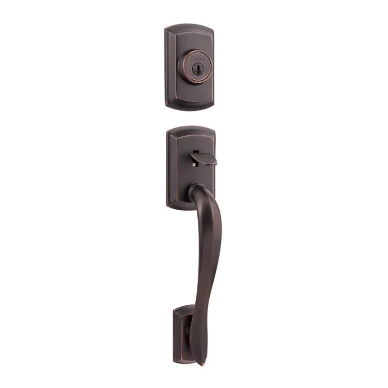 Avalon Exterior Portion Handleset with Single Cylinder Deadbolt (Interior Portion Sold Separately)
