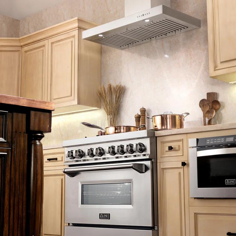 ZLINE ZLINE 36 in. Ducted Professional Wall Mount Range Hood in Stainless Steel (KECOM-36)