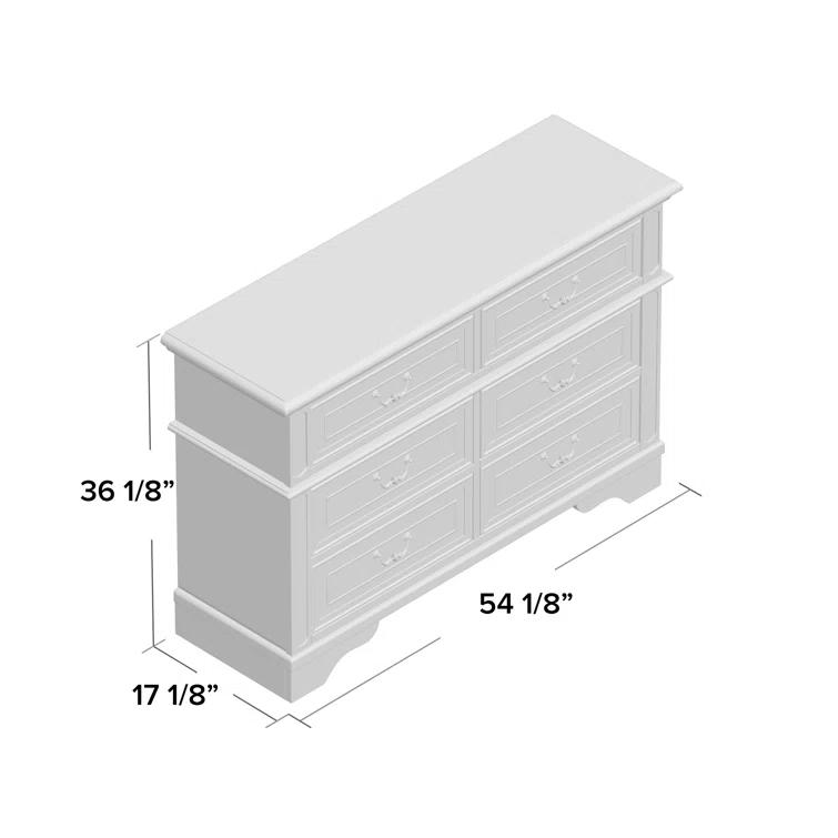 Hayley 54.13'' W 6 - Drawer Dresser