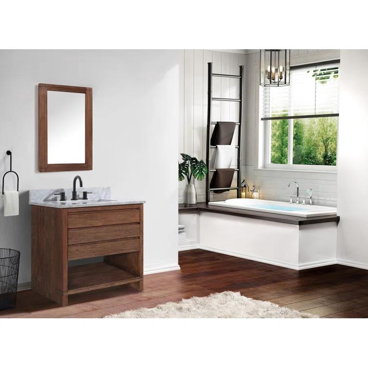 Kai / Kayden Wood Rectangle Wall Mirror