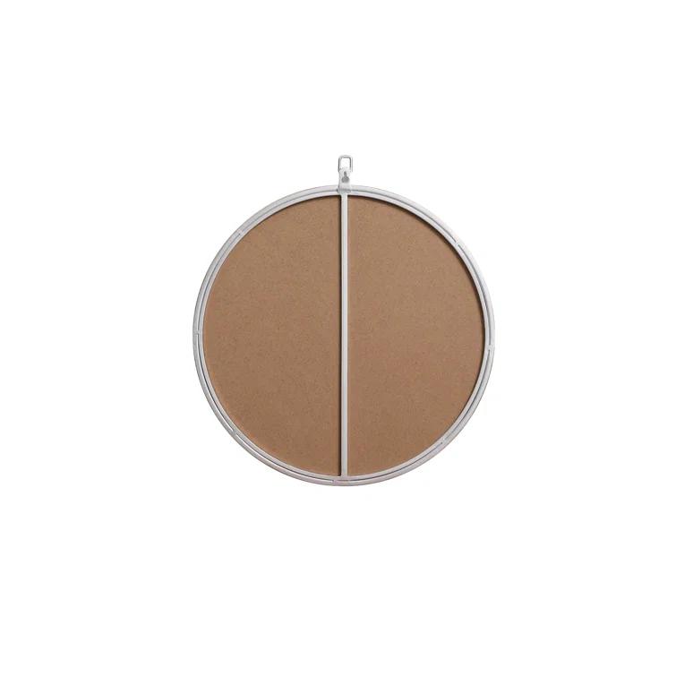 Cassie Metal/Manufactured Wood Round Wall Mirror