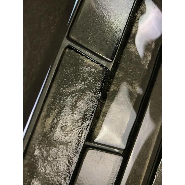 Landscape 1 in. x 4 in. Translucent Glass Plastic Face Mounted Brick Mosaic Designer Pool Tile