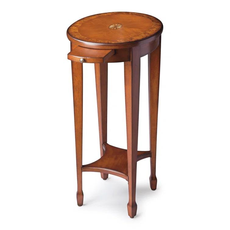 Butler Specialty Traditional Round Accent Table In Olive Ash Burl