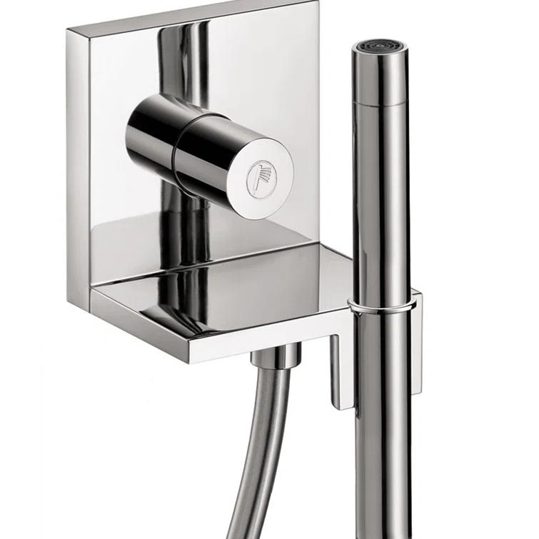 Showersolutions Luxury Handheld Shower Head Holdermodern Coordinating In Chrome, 12651001