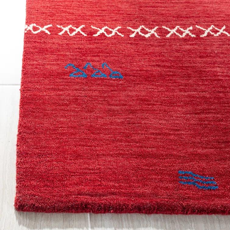 Santiago Handmade Wool Red Rug