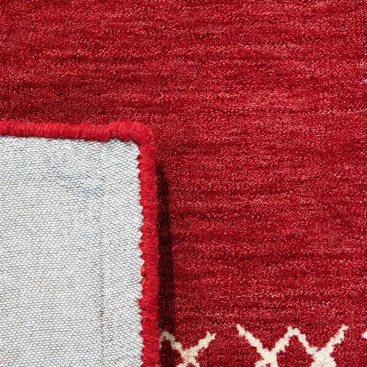 Santiago Handmade Wool Red Rug