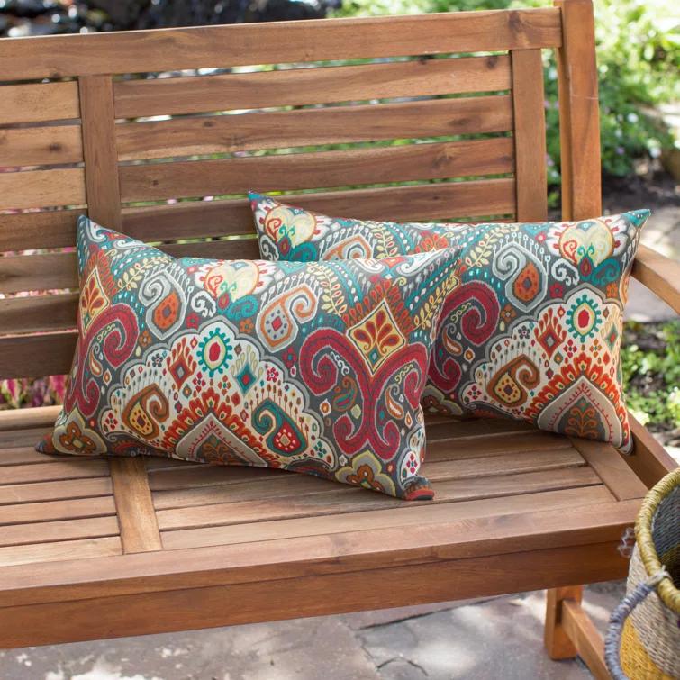 Indoor/Outdoor Reversible Throw Pillow