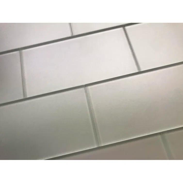 Forever Matte 3 in. x 6 in. Diamond Grade Glass Straight Edge Subway Decorative Kitchen & Bathroom Wall Tile