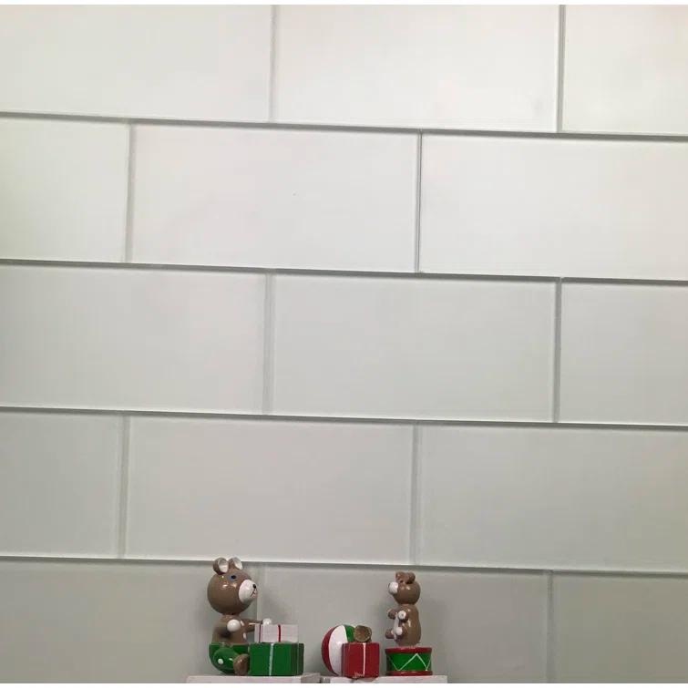 Forever Matte 3 in. x 6 in. Diamond Grade Glass Straight Edge Subway Decorative Kitchen & Bathroom Wall Tile