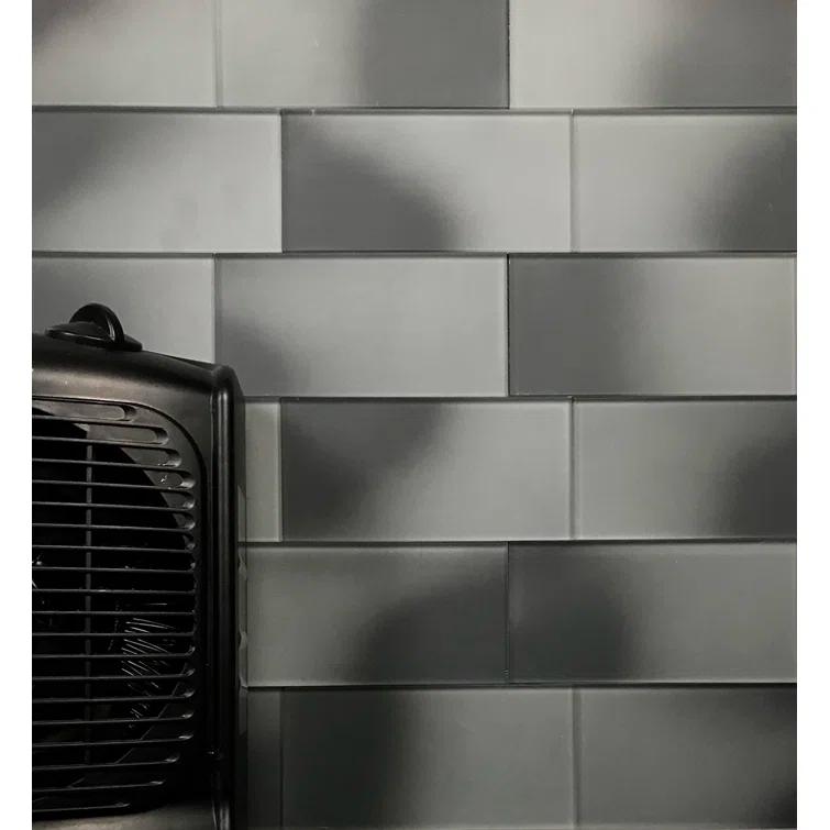 Forever Matte 3 in. x 6 in. Diamond Grade Glass Straight Edge Subway Decorative Kitchen & Bathroom Wall Tile