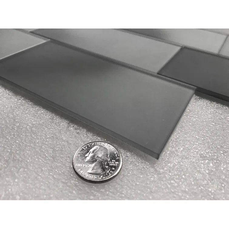 Forever Matte 3 in. x 6 in. Diamond Grade Glass Straight Edge Subway Decorative Kitchen & Bathroom Wall Tile