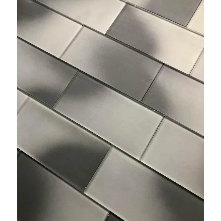 Forever Matte 3 in. x 6 in. Diamond Grade Glass Straight Edge Subway Decorative Kitchen & Bathroom Wall Tile