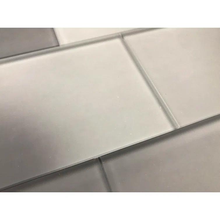 Forever Matte 3 in. x 6 in. Diamond Grade Glass Straight Edge Subway Decorative Kitchen & Bathroom Wall Tile
