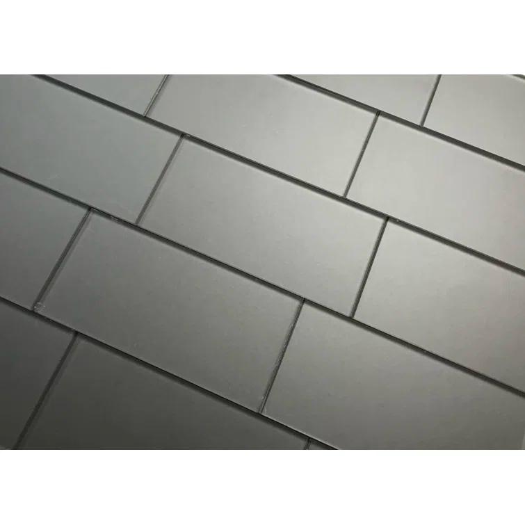 Forever Matte 3 in. x 6 in. Diamond Grade Glass Straight Edge Subway Decorative Kitchen & Bathroom Wall Tile