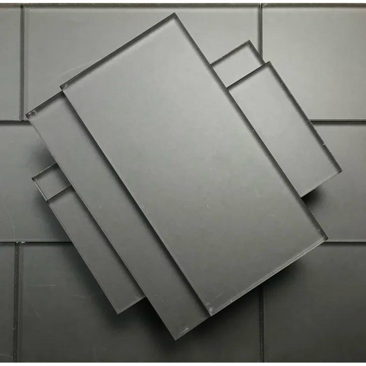 Forever Matte 3 in. x 6 in. Diamond Grade Glass Straight Edge Subway Decorative Kitchen & Bathroom Wall Tile