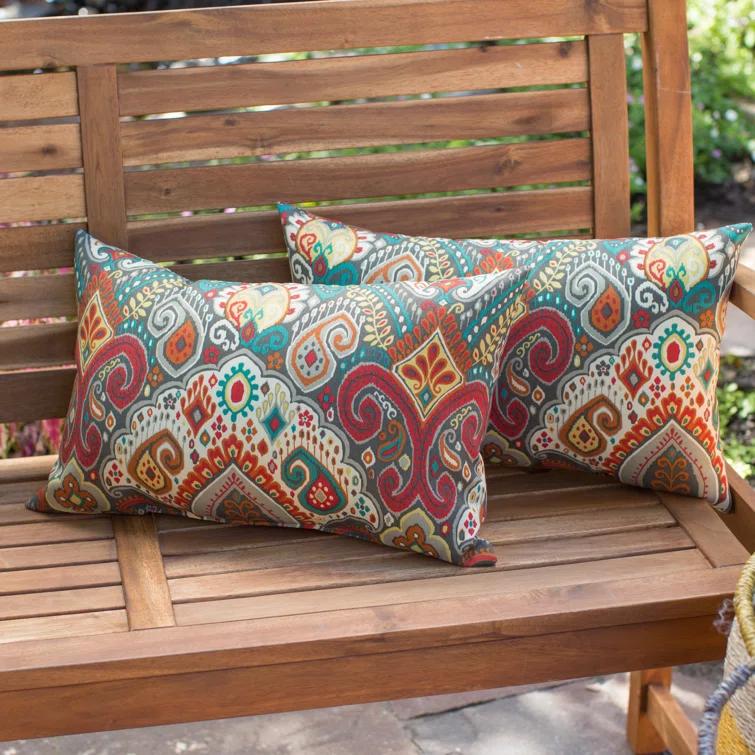 Indoor/Outdoor Reversible Throw Pillow