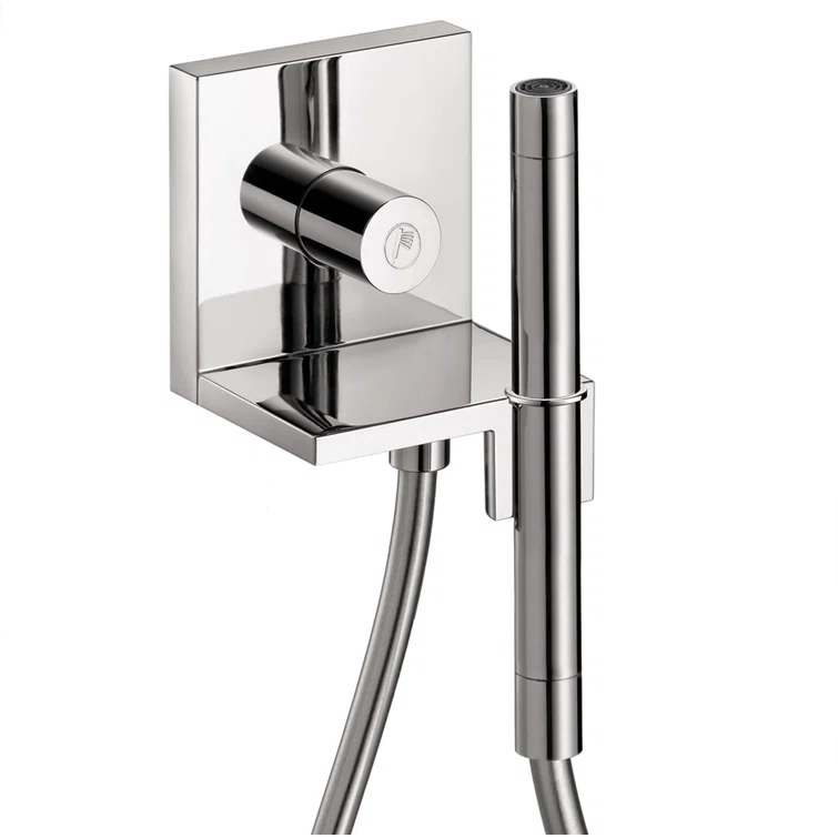 Showersolutions Luxury Handheld Shower Head Holdermodern Coordinating In Chrome, 12651001