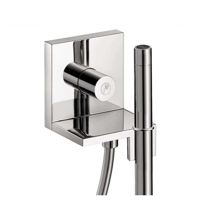 Showersolutions Luxury Handheld Shower Head Holdermodern Coordinating In Chrome, 12651001
