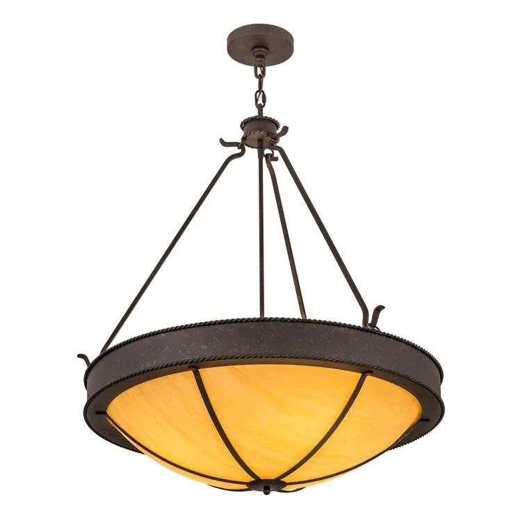 Phoebus 4 - Light Copper Rust Textured Unique/Statement Pendant