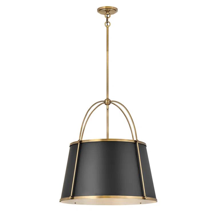 4895WS-Hinkley Lighting-Clarke - 4 Light Large Pendant in Traditional-Transitional Style - 24.5 Inches Wide by 25.25 Inches High-Warm Brass Finish