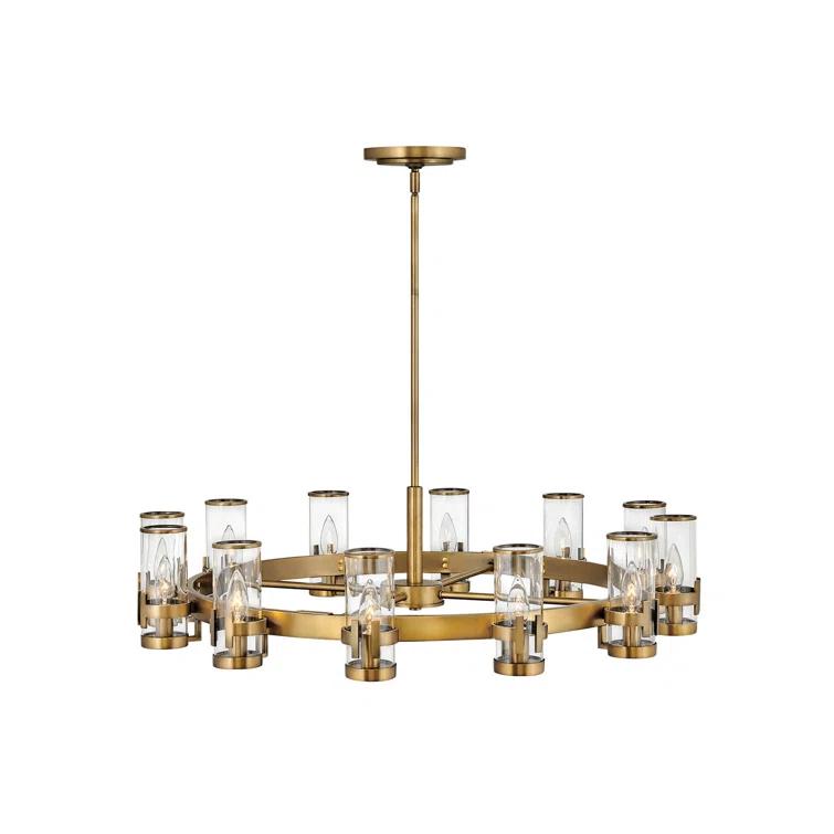 Kameliya 12 - Light Dimmable Wagon Wheel Chandelier