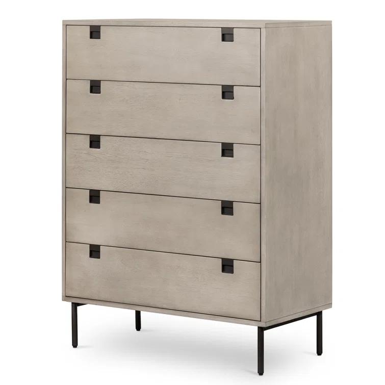 Iron & Acacia 5-Drawer Dresser (36")
