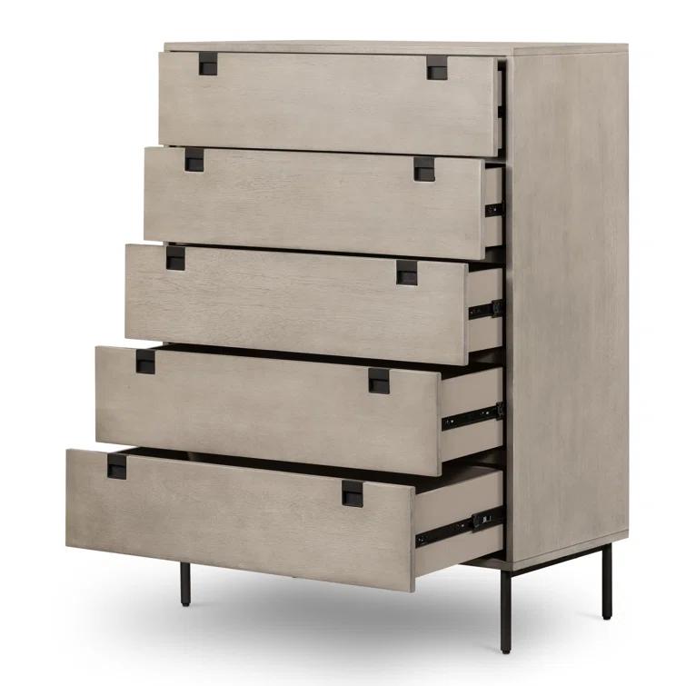 Iron & Acacia 5-Drawer Dresser (36")
