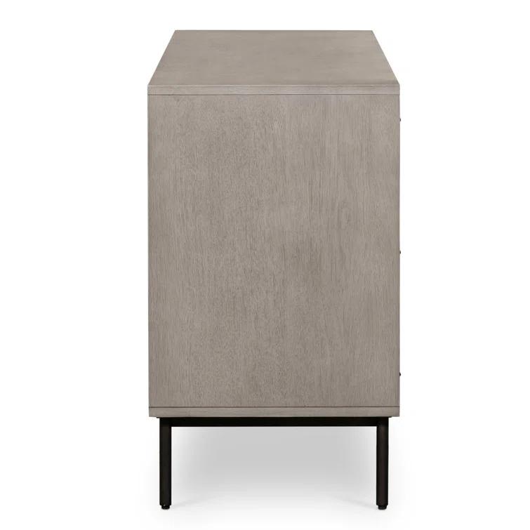 Iron & Acacia 6-Drawer Dresser (62")