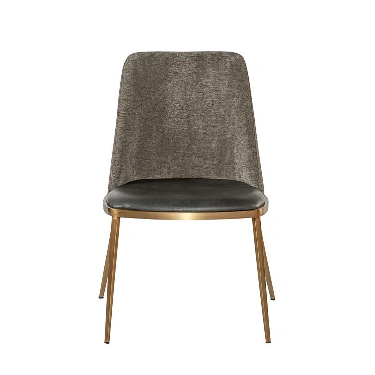 Bravo Portabella Faux Leather and Metal Dining Chair