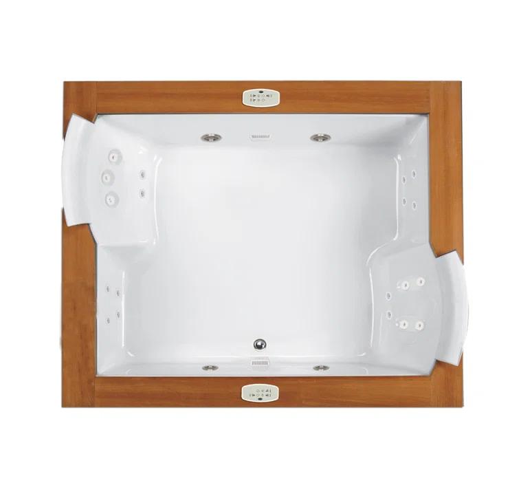 Fuzion® 71.75" x 59.75" Whirlpool Bathtub with Light and Heater