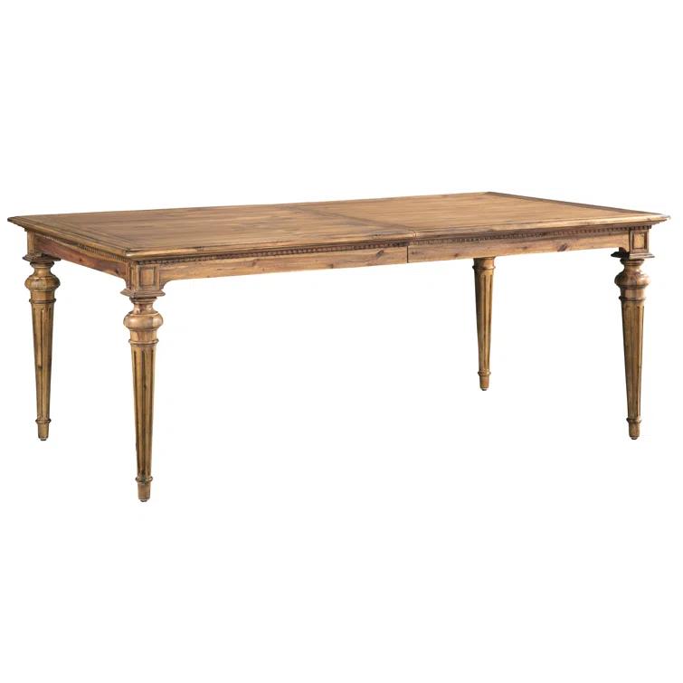 Wellington Hall Antique Beige Reclaimed Wood Extendable Dining Table