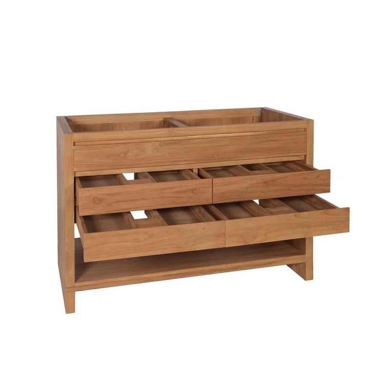Avanity Kai 49 in. Vanity in Brown Reclaimed Wood with Carrara White Marble Top | Wayfair