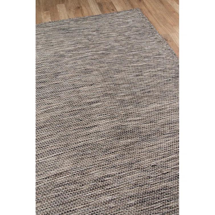 Momeni  Mesa Hand Woven Wool Contemporary Abstract Area Rug Natural Black 3' 6" x 5' 6" 4' x 6' Indoor,Accent,Handmade Brown Rectangle