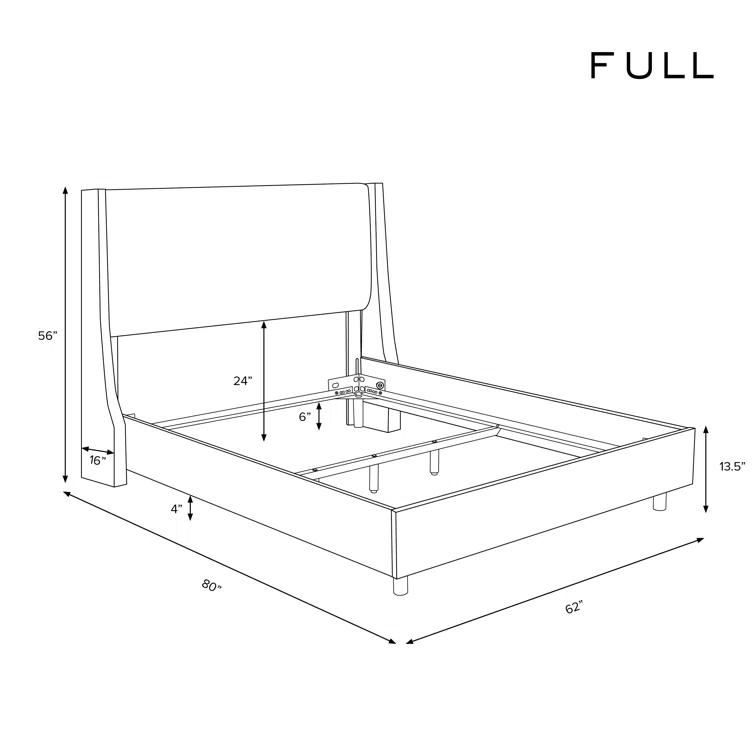 Annabel Upholstered Wingback Bed
