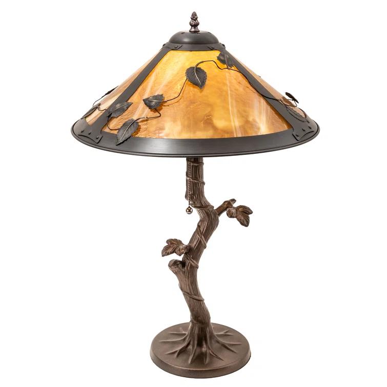 Meyda Lighting Mission Vine Leaf Apple Metal Lamp