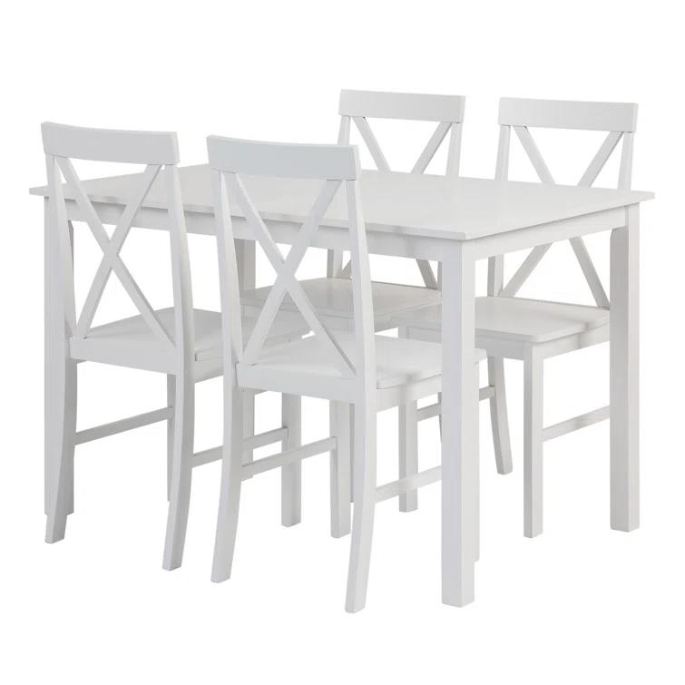 5 - Piece Dining Set with X-Back Chairs