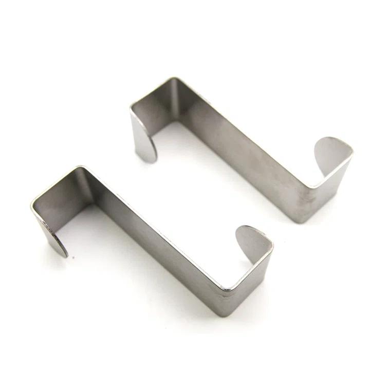 Over the Cabinet Door Single Hooks Set of 2 Brushed Stainless Steel