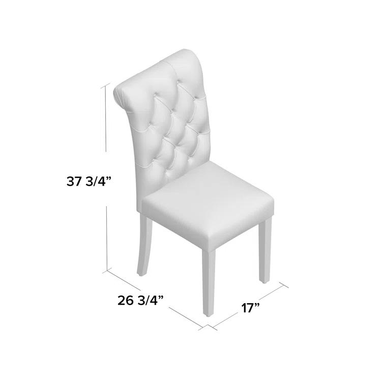 Ophelia & Co. Monarda 18.75'' H Tufted Upholstered Side Chair (Set of 2)