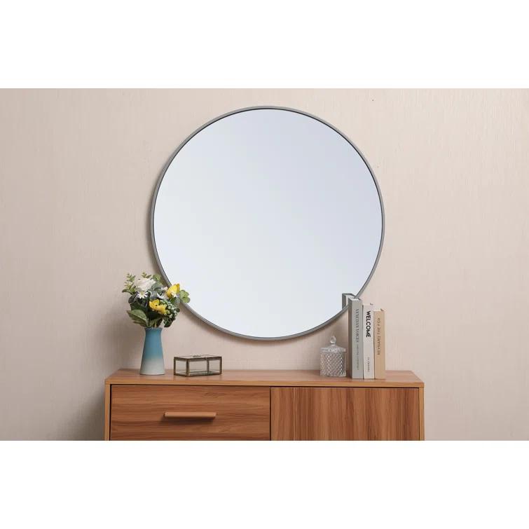 Sabine Metal Round Wall Mirror