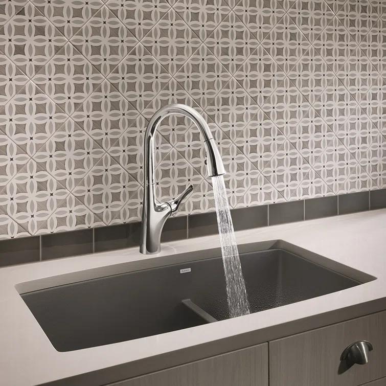 Performa SILGRANIT 33" L x 19" W Double Bowl Undermount Kitchen Sink