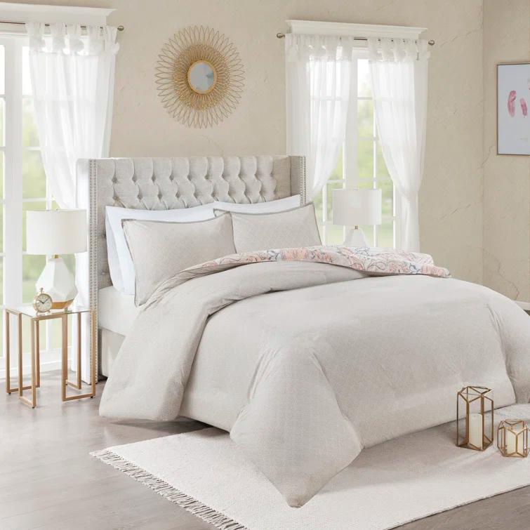 Madison Park Isla 3 Piece Reversible Cotton Floral Duvet Set