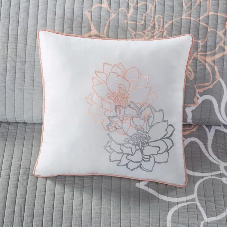Lola Floral 6 Piece Reversible Cotton Quilt Set