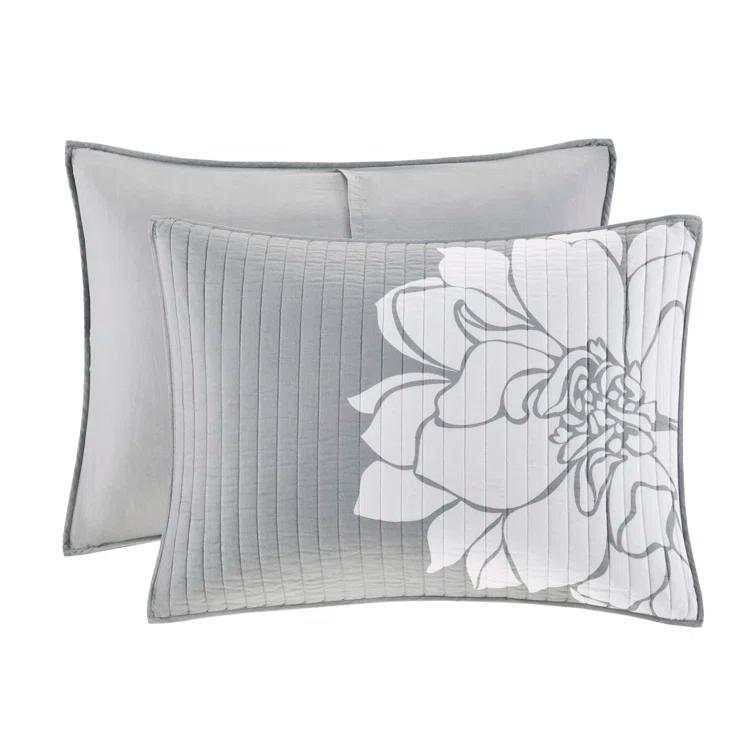 Lola Floral 6 Piece Reversible Cotton Quilt Set